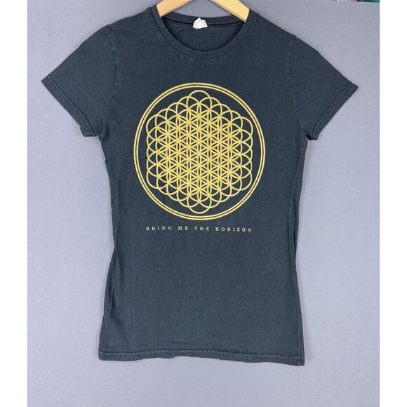 Bring Me The Horizon Band Tee Black Shirt Womens Medium Promo Album Concert Rare - Picture 1 of 7